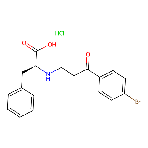 L-Phenylalanine, N-(3-(4-bromophenyl)-3-oxopropyl)-, hydrochloride structure