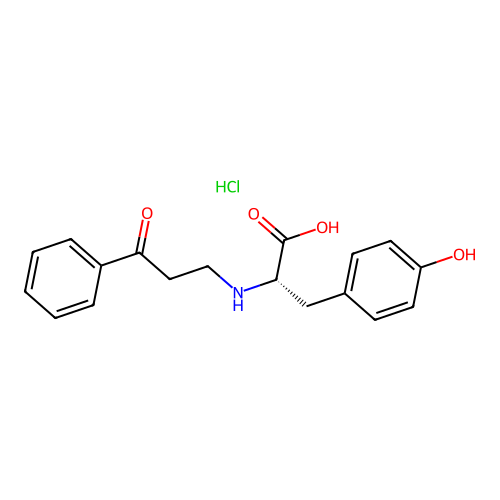 L-Tyrosine, N-(3-oxo-3-phenylpropyl)-, hydrochloride structure