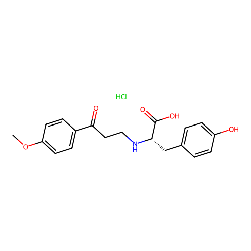 L-Tyrosine, N-(3-(4-methoxyphenyl)-3-oxopropyl)-, hydrochloride structure