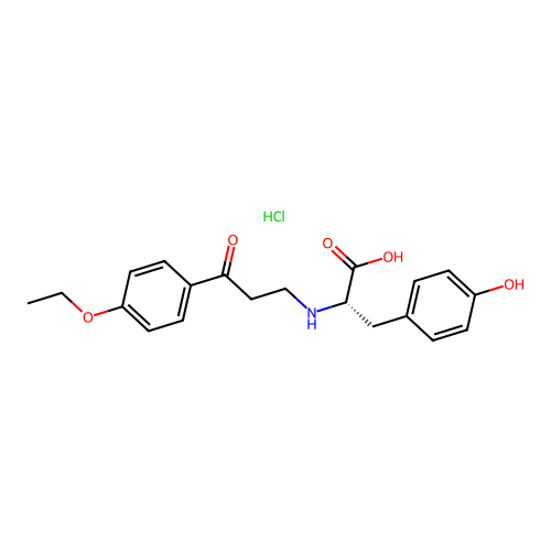L-Tyrosine, N-(3-(4-ethoxyphenyl)-3-oxopropyl)-, hydrochloride structure