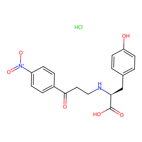 L-Tyrosine, N-(3-(4-nitrophenyl)-3-oxopropyl)-, monohydrochloride structure