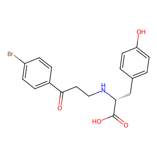 D-Tyrosine, N-(3-(4-bromophenyl)-3-oxopropyl)- structure