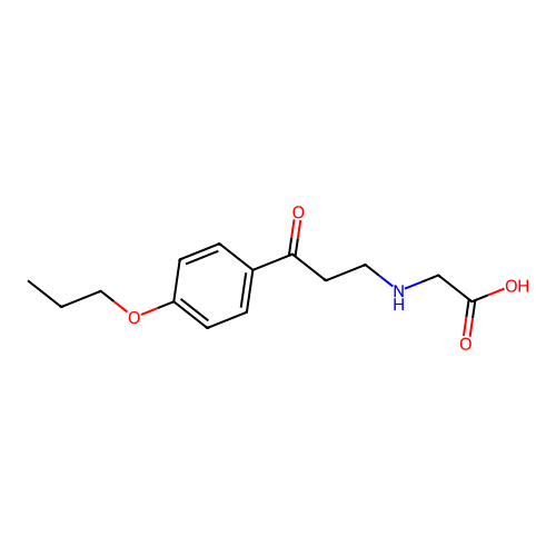 N-(3-Oxo-3-(4-propoxyphenyl)propyl)glycine structure