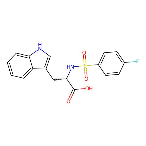 L-Tryptophan, N-((4-fluorophenyl)sulfonyl)- structure