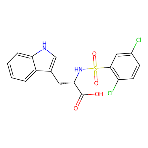 L-Tryptophan, N-((2,5-dichlorophenyl)sulfonyl)- structure