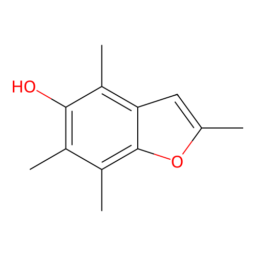 5-Benzofuranol, 2,4,6,7-tetramethyl- structure