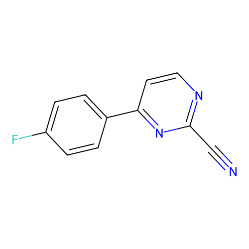 2-Cyano-4-(4-fluorophenyl)pyrimidine structure