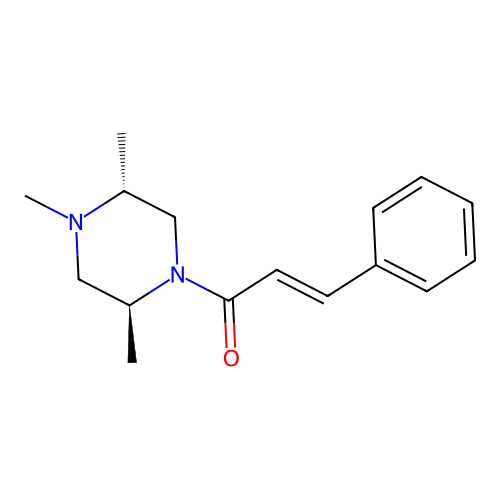 N-Methyl-trans-2,5-dimethyl-N'-cinnamoylpiperazine structure