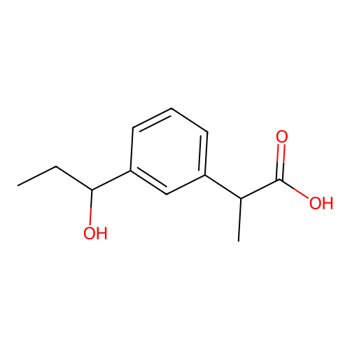 2-[3-(1-Hydroxypropyl)phenyl]propanoic acid structure