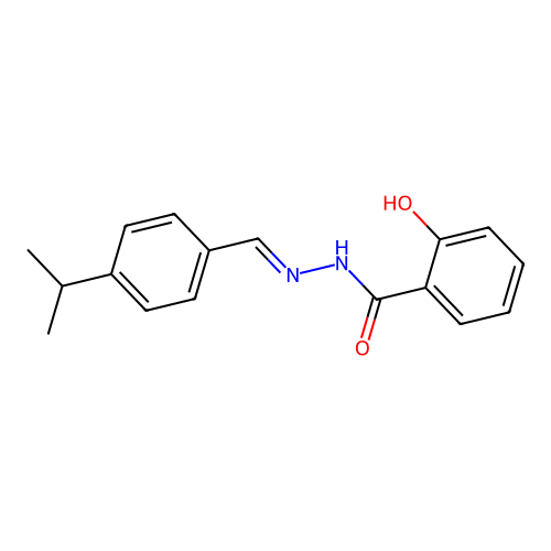2-hydroxy-N'-(4-isopropylbenzylidene)benzohydrazide structure