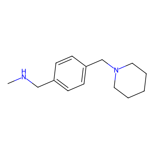 N-methyl-1-[4-(piperidin-1-ylmethyl)phenyl]methanamine structure