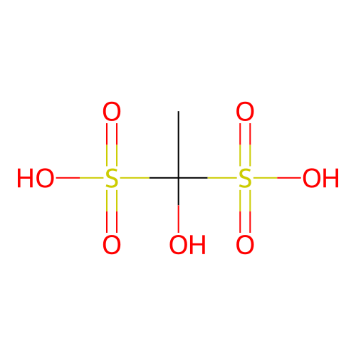 1,1-Ethanedisulfonic acid, 1-hydroxy- structure