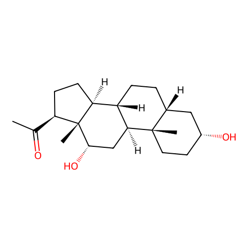 3alpha,12alpha-Dihydroxy-5beta-pregnan-20-one structure