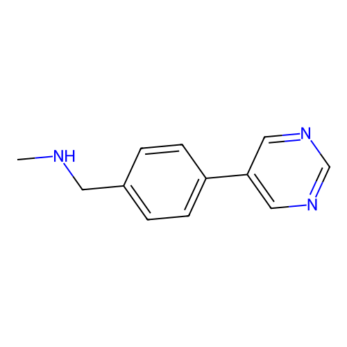 N-methyl-N-(4-pyrimidin-5-ylbenzyl)amine structure