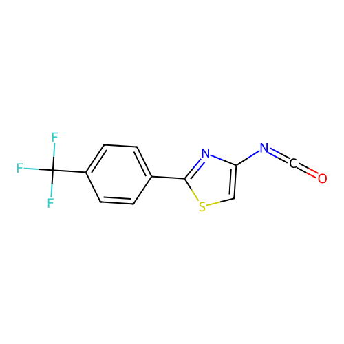 4-Isocyanato-2-[4-(trifluoromethyl)phenyl]-1,3-thiazole structure