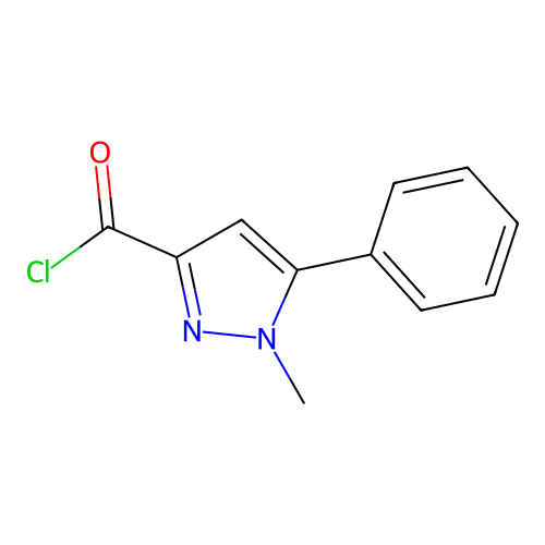 1-Methyl-5-phenyl-1H-pyrazole-3-carbonyl chloride structure
