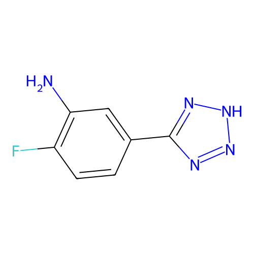 2-fluoro-5-(1H-1,2,3,4-tetrazol-5-yl)aniline structure