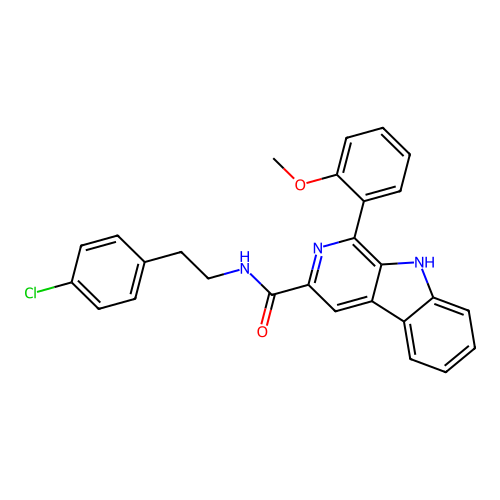 N-(4-chlorophenethyl)-1-(2-methoxyphenyl)-9H-pyrido[3,4-b]indole-3-carboxamide structure