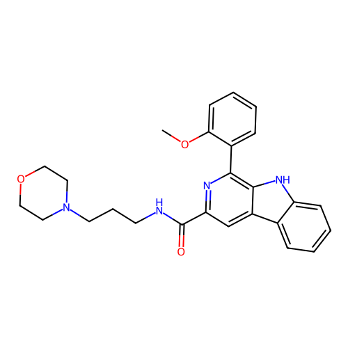 1-(2-methoxyphenyl)-N-(3-morpholinopropyl)-9H-pyrido[3,4-b]indole-3-carboxamide structure
