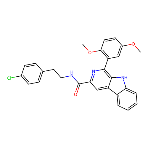 N-(4-chlorophenethyl)-1-(2,5-dimethoxyphenyl)-9H-pyrido[3,4-b]indole-3-carboxamide structure