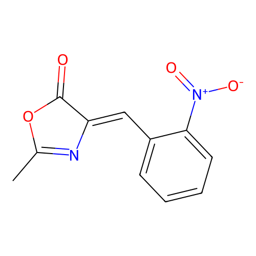 (Z)-2-Methyl-4-(2-nitrobenzylidene)oxazol-5(4H)-one structure