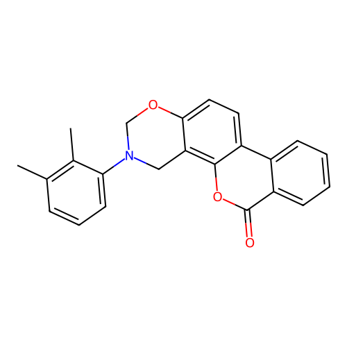 3-(2,3-dimethylphenyl)-3,4-dihydrobenzo[3,4]chromeno[8,7-e][1,3]oxazin-6(2H)-one structure