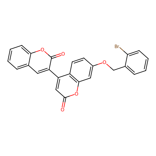 7'-((2-bromobenzyl)oxy)-2H,2'H-[3,4'-bichromene]-2,2'-dione structure
