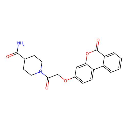 1-[2-(6-Oxobenzo[c]chromen-3-yl)oxyacetyl]piperidine-4-carboxamide structure