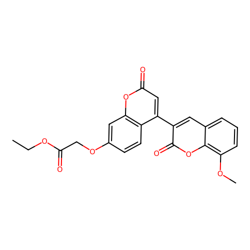 Ethyl 2-[4-(8-methoxy-2-oxochromen-3-yl)-2-oxochromen-7-yl]oxyacetate structure