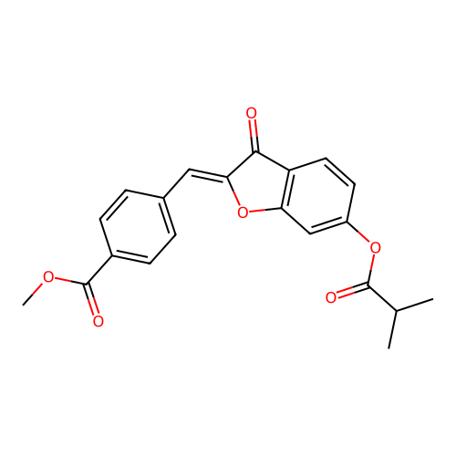 (Z)-methyl 4-((6-(isobutyryloxy)-3-oxobenzofuran-2(3H)-ylidene)methyl)benzoate structure