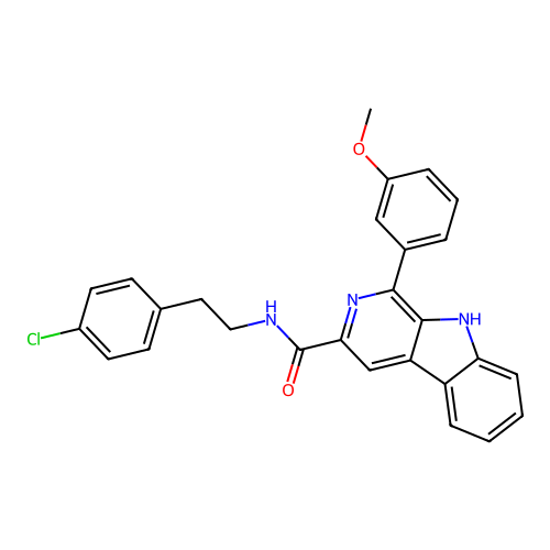 N-(4-chlorophenethyl)-1-(3-methoxyphenyl)-9H-pyrido[3,4-b]indole-3-carboxamide structure