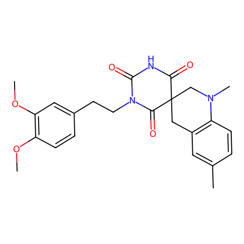 1-(3,4-dimethoxyphenethyl)-1',6'-dimethyl-2',4'-dihydro-1H,1'H-spiro[pyrimidine-5,3'-quinoline]-2,4,6(3H)-trione structure