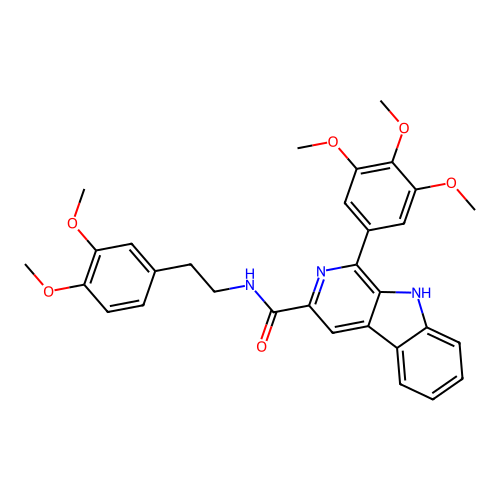 N-(3,4-dimethoxyphenethyl)-1-(3,4,5-trimethoxyphenyl)-9H-pyrido[3,4-b]indole-3-carboxamide structure