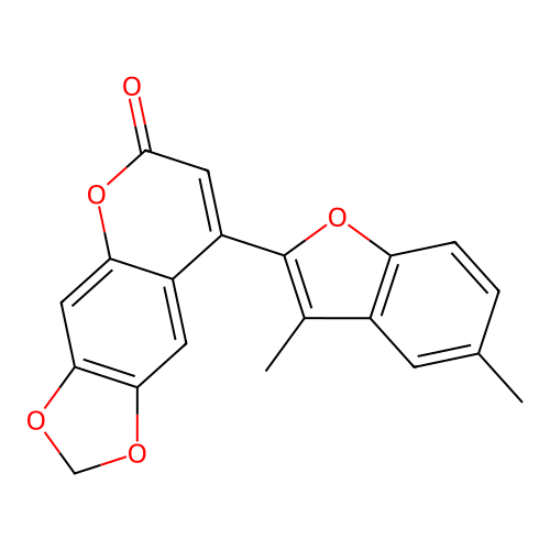8-(3,5-dimethyl-1-benzofuran-2-yl)-6H-[1,3]dioxolo[4,5-g]chromen-6-one structure