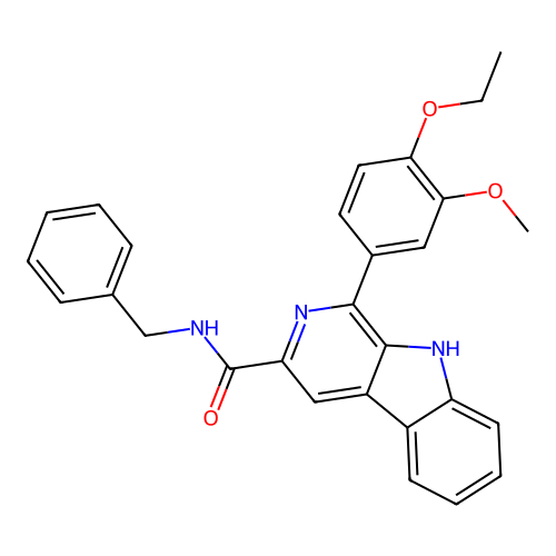 N-benzyl-1-(4-ethoxy-3-methoxyphenyl)-9H-pyrido[3,4-b]indole-3-carboxamide structure