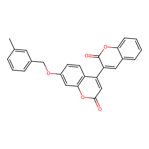 7'-((3-methylbenzyl)oxy)-2H,2'H-[3,4'-bichromene]-2,2'-dione structure