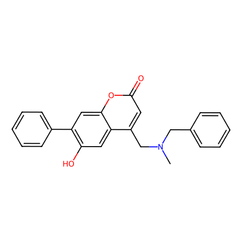 4-{[benzyl(methyl)amino]methyl}-6-hydroxy-7-phenyl-2H-chromen-2-one structure