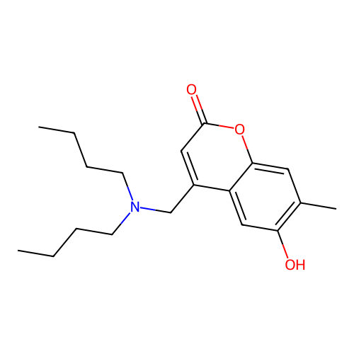 4-[(dibutylamino)methyl]-6-hydroxy-7-methyl-2H-chromen-2-one structure