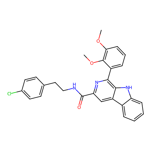 N-(4-chlorophenethyl)-1-(2,3-dimethoxyphenyl)-9H-pyrido[3,4-b]indole-3-carboxamide structure