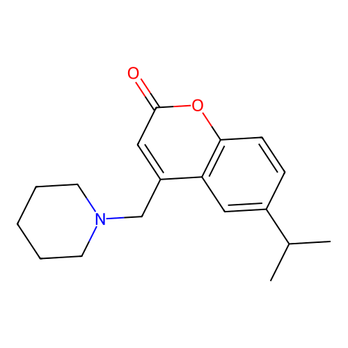 4-(Piperidin-1-ylmethyl)-6-propan-2-ylchromen-2-one structure