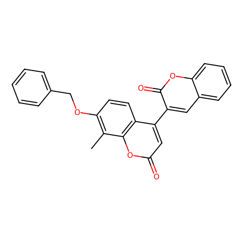 7'-(benzyloxy)-8'-methyl-2H,2'H-[3,4'-bichromene]-2,2'-dione structure