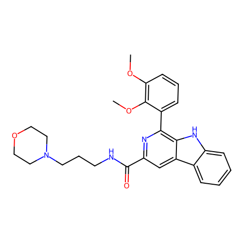 1-(2,3-dimethoxyphenyl)-N-(3-morpholin-4-ylpropyl)-9H-pyrido[3,4-b]indole-3-carboxamide structure