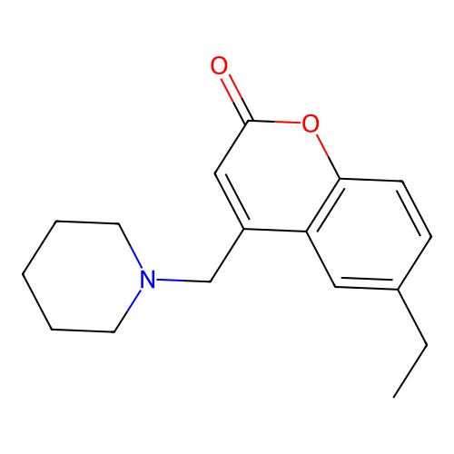 6-ethyl-4-(piperidin-1-ylmethyl)-2H-chromen-2-one structure