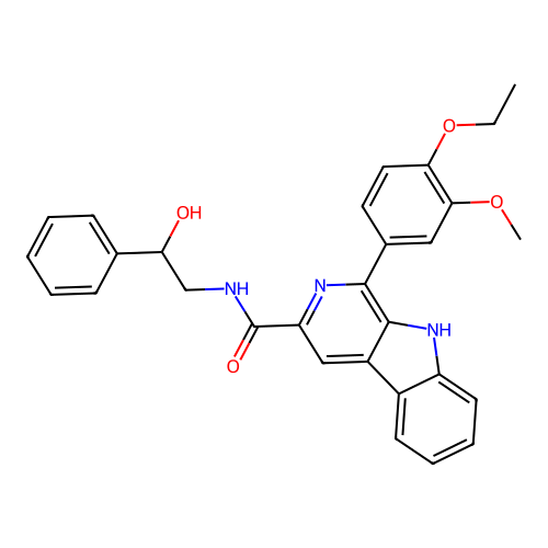 1-(4-ethoxy-3-methoxyphenyl)-N-(2-hydroxy-2-phenylethyl)-9H-pyrido[3,4-b]indole-3-carboxamide structure