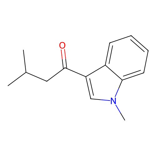 3-methyl-1-(1-methyl-1H-indol-3-yl)butan-1-one structure