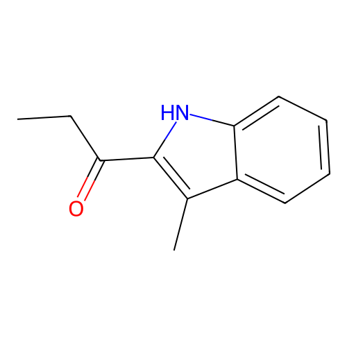 1H-Indole, 3-methyl-2-propanoyl- structure