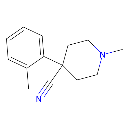 1-Methyl-4-(2-methylphenyl)piperidine-4-carbonitrile structure