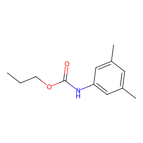 Propyl N-(3,5-xylyl)carbamate structure