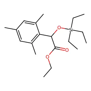 Acetic acid, 2-mesityl-2-(triethylsiloxy)-, ethyl ester structure