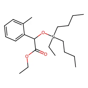 Acetic acid, 2-(dibutylethylsiloxy)-2-(o-tolyl)-, ethyl ester structure